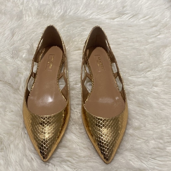 New Aquazurra Forever snake embossed pointed toe‎ flat size 38EU - Picture 4 of 12